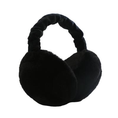 China Winter Ear Muffs Solid Color Soft Feeling Freeze Free Warm Ear Muffs Foldable Plush Ear Warmers for sale