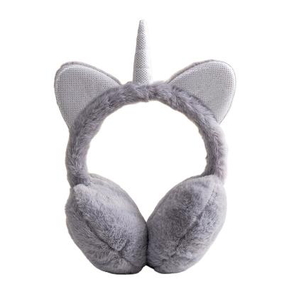 China Wholesale Winter Cute Women Soft Feeling Unicorn Ear Warmer Kids Retractable Ear Muffs for sale