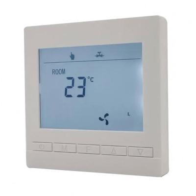 China WIFI Central Heating Digital FCU Room Thermostat Fan Coil Unit Wall Mounted Bathroom Thermostat for sale