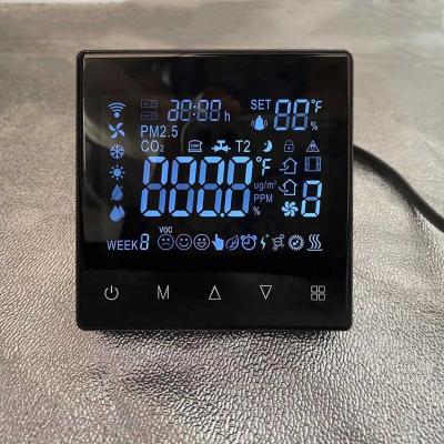 China Modern Black LCD Smart Touch Screen Wifi Digital Electric Floor Heating Thermostat Can Be Controlled Remotely By TuyaAPP for sale