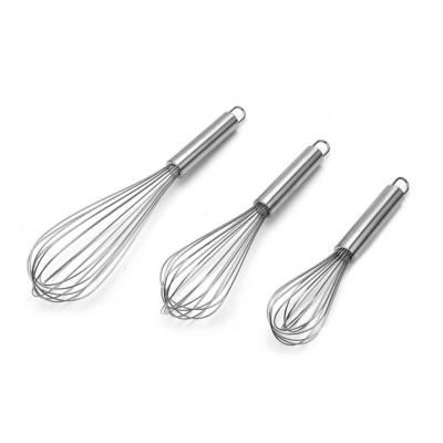 China Stocked Stainless Steel Whisks Kitchen Whip Utensils Balloon Wire Whisk Egg Beater for sale