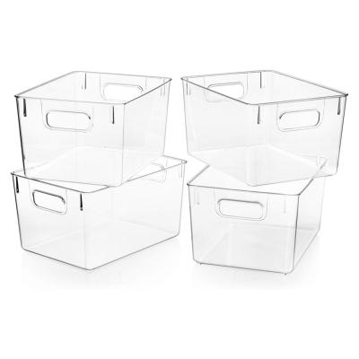 China Modern Clear Plastic Storage Bins Cabinet Organizers For Kitchen Cabinet Organizer and Storage for sale