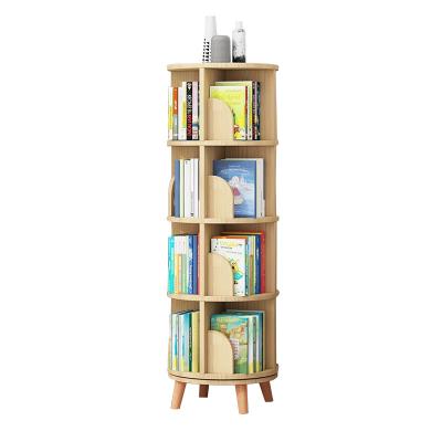 China Shelving Display Luxury Nursery Kids Book Shelf Shelves Cabinet Wooden 360 Degree Rotating Storage Organizer for sale