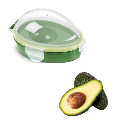 China Freshness Preservation Avocado Storage Keeper Fruit Crisper Fresh Container Holder with Snap Lid for sale