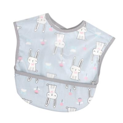 China Cheap Price Antibacterial EVA Waterproof Baby Teething Bibs From Amazon With Food Pocket Hot Sales Painting Apron Drool Animal Bibs for sale