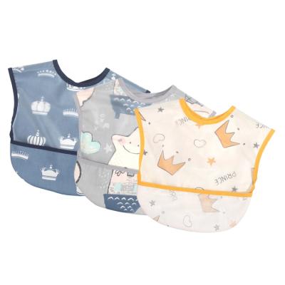 China Antibacterial No Sleeve Bibs Waterproof Feeding Baby For Lunch Baberos Bebes Cartoon Baby Clothing Baby Apron Waterproof 0-5 Years for sale