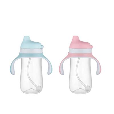 China Unique cute pink ppsu kids china bpa free water bottle leakproof no puddle drinking straw baby drinking cup 360 toddler sippy cup for sale