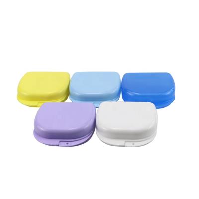 China Dental Orthodontic Dental Retainer Case Various BISTOURI Regional Color, Plastic False Teeth Retainer Box Denture Box for sale