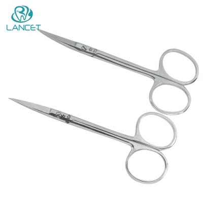 China BISTOURI Surgical Instruments Metal 12.5, 14,16,18cm Stainless Steel Carbon Steel Surgical Scissors Curved Straight Sharp Scissors for sale