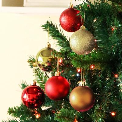 China Shatterproof Christmas Ball Ornaments 36pcs 3cm Small Shatterproof Christmas Tree Balls For Halloween Christmas Tree Ornaments Hooks Included for sale