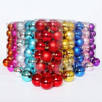 China 24PCS 3CM Unbreakable Christmas Balls Ornaments For Christmas Tree - Small Unbreakable Christmas Tree Decorations Perfect Hanging for sale