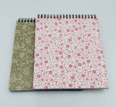 China Customizable High Quality Floral Pattern Sketch Drawing Book Spiral Wire Binding Notebook for sale