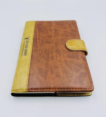 China Custom High Quality Magnetic Button PU Notebook Business Leather Diary Journal for sale