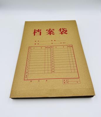 China Eco-Friendly Factory Customized Tote Bag Envelope Paper Bag A4 Paper Brown Kraft Document File Envelope Bag With Button And String for sale