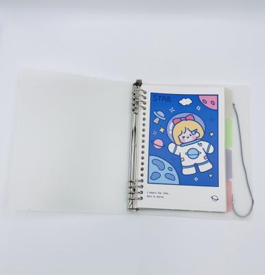 China A5 custom spiral diary pp transparent cover Disbound notebook grebiche refillable spiral journal notebook for sale