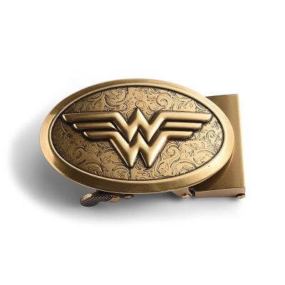 China High End Brass Metal Belt Buckle With Epoxy Sticker Design Corrosion Resistance for sale