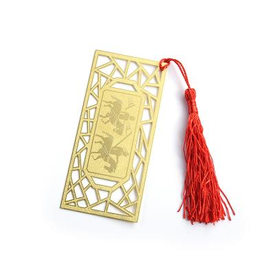 China Delicate Promotional Metal Bookmarks / Gold Plated Bookmarks 110*50mm for sale