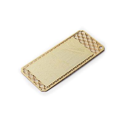 China Square Gold Sand Pattern Engraved Metal Bookmark For Students Any Color for sale