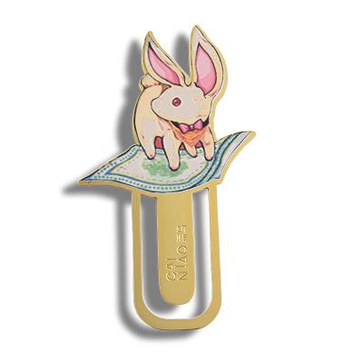 China Small Rabbit Personalised Kids Bookmarks Gold Plating OEM / ODM Available for sale