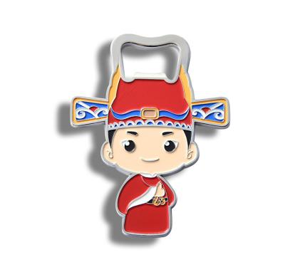 China custom cartoon man beer bottle opener custom logo for sale