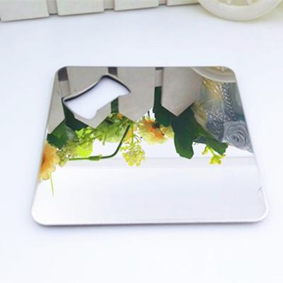 China Metal Custom Drink Coasters Coaster Square Shaped With Bottle Opener Function for sale