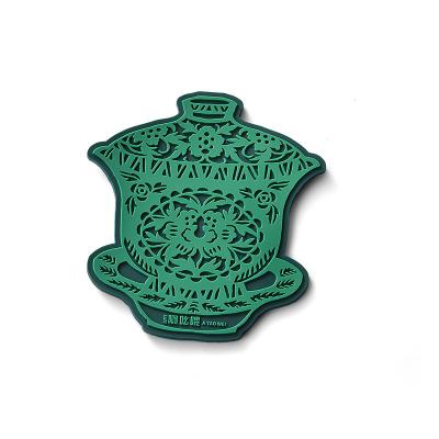 China Chinese Style Custom Rubber Drink Coasters Promotional Products Cup Shapes for sale