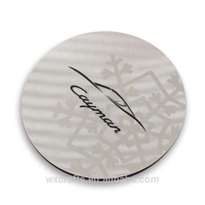 China Laser Engraved Stainless Steel Drink Coasters , Metal Wine Coaster Eco Friendly for sale