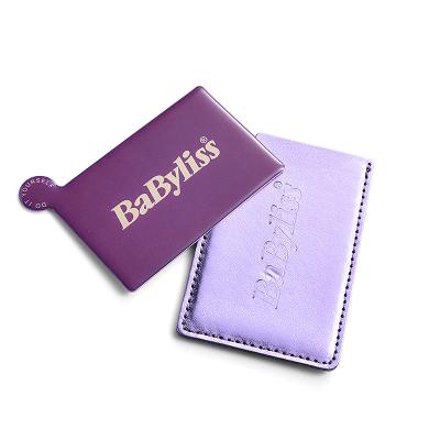 China Deluxe Personalised Compact Mirror Gifts With Bar End And Leather Bag for sale