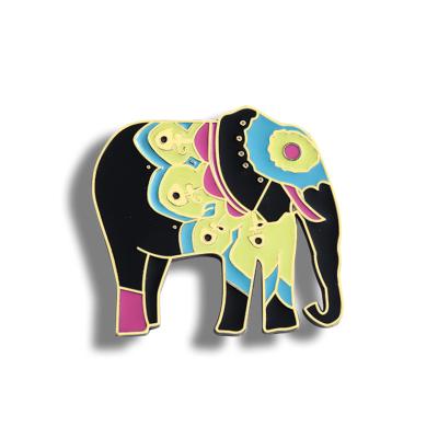 China Manufacturers customize elephant metal magnetic refrigerator stickers, creative metal paint refrigerator stickers for sale