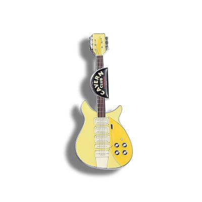 China Blank Metal Guitar Fridge Magnets , Trendy Decorative Refrigerator Magnets for sale