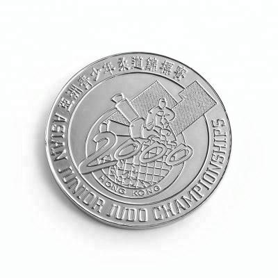 China wholesale custom silver engraved souvenir coin for sale