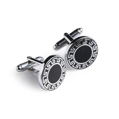 China Customized Metal Silver Button Cufflinks European And American Fashion Style for sale