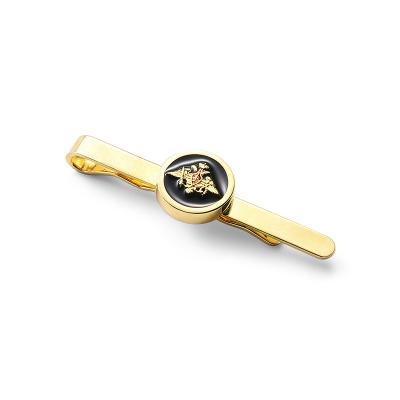 China HQ Double Color Gold Nickel Mens Tie Bar Clip , Security Tie Clips Stylish for sale