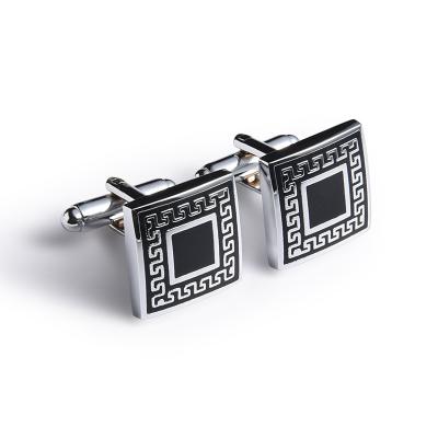 China French Men'S Shirt Cufflinks And Tie Clips , Exquisite Custom Enamel Cufflinks for sale