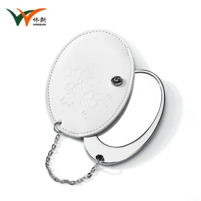 China Fashion Oval Shaped Portable Vanity Mirror / Bridesmaid Compact Mirror Gift for sale