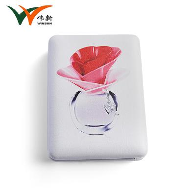 China Pu Leather Double Sided Compact Mirror Rectangle Shaped More Upscale for sale