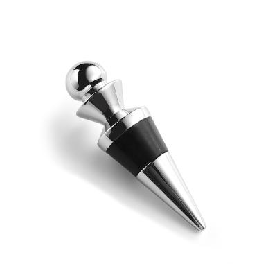 China Round Ball Silver Metal Wine Stopper Simple Design Customized Shape for sale