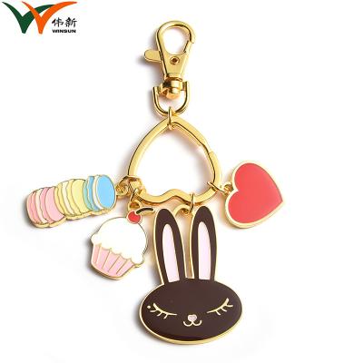 China Wholesale Custom Key ring  /  Cute Cat Cartoon Metal keychain for sale