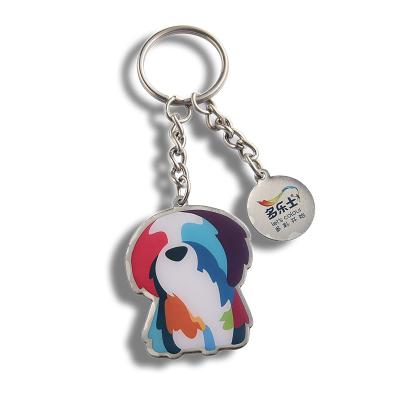 China Customized Size Promotional Key Rings With Company's Epoxy Logo for sale