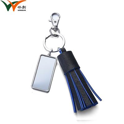 China Zinc Alloy Personalised Company Keyrings / Silver Metal Key Ring for sale