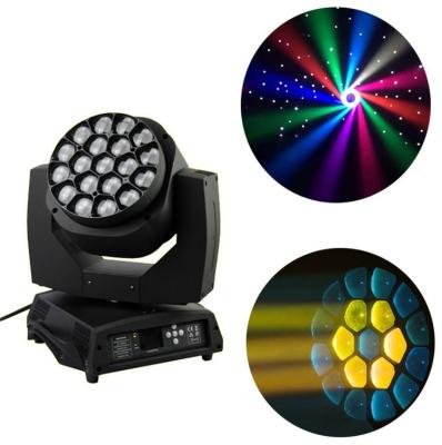 China Hot Selling Stage Bee Moving Eye Light 19X15W Led Moving Head Buzz Bee Eye Led RGBW Strobe Stage Light Lighting for sale