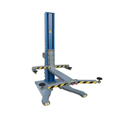 China EU-2.5A QJY-2.5-H CE Certified Version One Electric Car Lift Hydraulic Single Post Lift Movable For War Wash 1 Post Lift 2500KG en venta