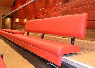 China Telescopic Indoor Bleacher Seating / Leather Stadium Seating Systems For School for sale