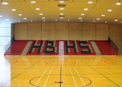 China Sport Hall Retractable Bleacher Seating / Quiet Operation Telescopic Bleachers for sale