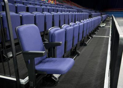 China Arts Venues Indoor Bleacher Systems With Armrests Automatically Fold Away for sale