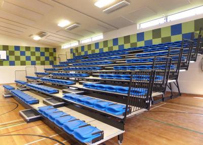 China Riser Mounted Retractable Indoor Bleachers HDPE Seat For Indoor Arena for sale