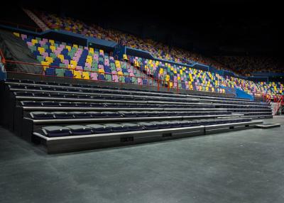 China Riser Mounted Telescopic Seating Systems With HDPE / Upholstery Material for sale