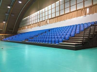 China 920mm Width Retractable Bleacher Seating Folding Telescopic Chairs for sale