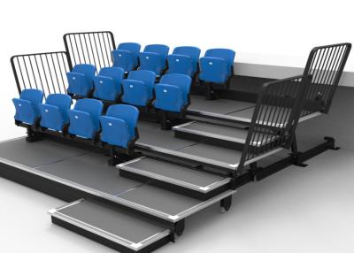 China 300mm Row Riser Height Telescopic Seating Systems With HDPE 550 Seat for sale