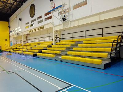 China Electrical Retractable Bleacher Seating 850mm Row Depth for Sport hall for sale